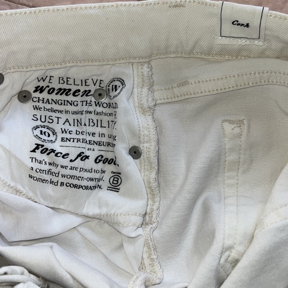 Frank & Eileen Cork Everyday Jean Size 26 White Natural Scour Color - Picture 8 of 9